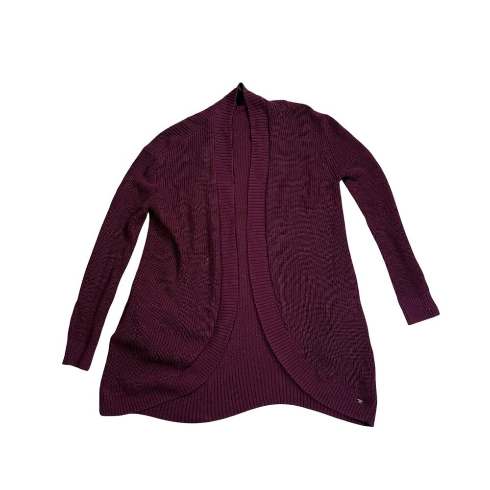 AMERICAN EAGLE Cardigan Size Small Maroon Open with Pockets
